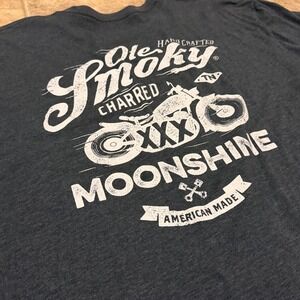 Ole Smoky Tennessee Moonshine T Shirt Charcoal Gray Graphic Tee Men's